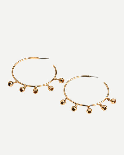 Native Page Gumnut Hoop Earrings Gold