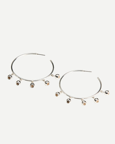 Native Page Gumnut Hoop Earrings Silver