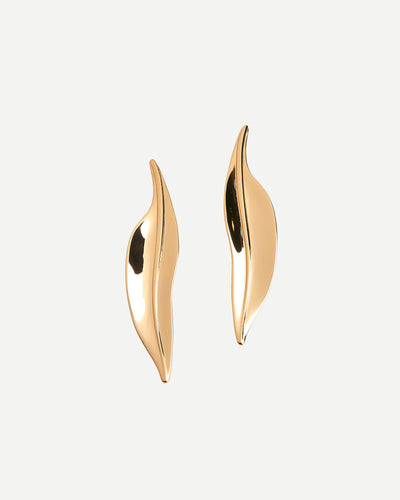 Native Page Gumleaf Earrings Gold 