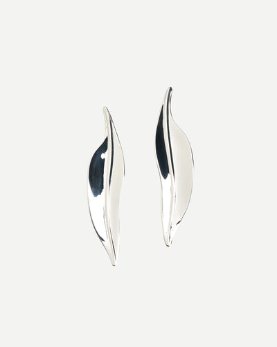 Native Page Gumleaf Earrings Silver