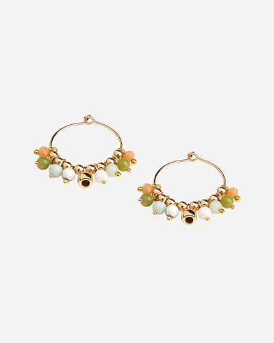 Native Page Gumnut Stone Mix Hoops Gold